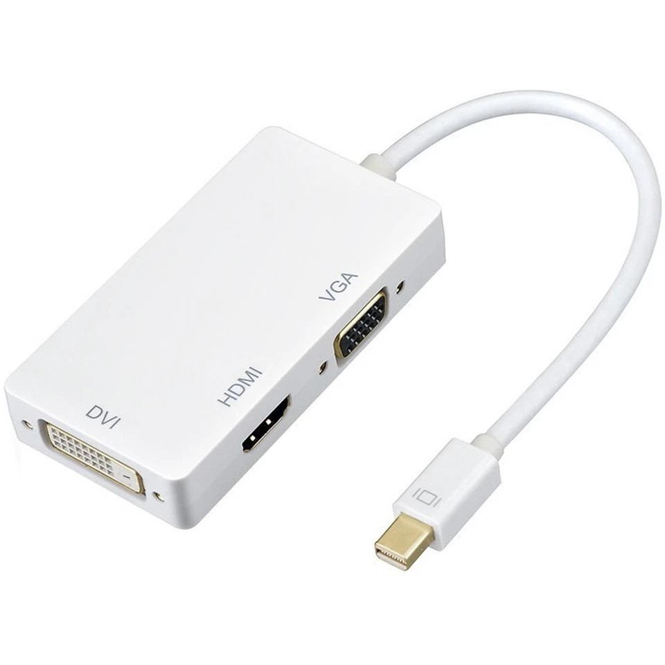 MMOBIEL Thunderbolt Mini Displayport 3 in 1 Splitter auf VGA / HDMI / DVI - Bild 1 von 3