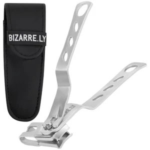 Edelstahl Nagelknipser Groß mit Etui - 9,9 cm - 360 Grad Drehbarer Schwenkkopf - - Bild 1 von 7