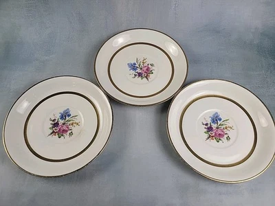 Pareek Johnson Bros. England Colorful Floral Pattern Set Of 3 Saucer Plates 6.5" - Image 1 of 4