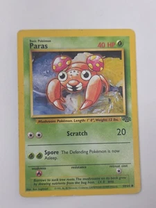 Pokémon Paras 59/64 1999 Jungle Grass Type Basic Card Ken Sugimori - Picture 1 of 2