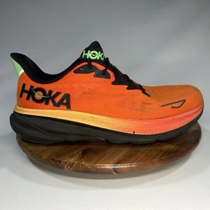Hoka One One Mens Clifton 9 1127895 FVOR Orange Running Shoe Sneaker Size 12.5 D - Picture 1 of 13