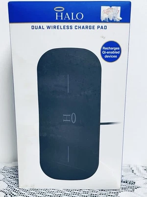 Halo Dual wireless charging pad made for apple airpods, iPhone, Samsung - Image 1 of 4