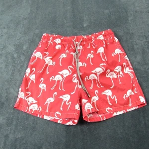 Vilebrequin Swim Trunks Mens Large Pink Flamingo Stretch Board Shorts Lined L - Picture 1 of 10