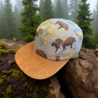 Animal Instincts S.F. Sombrero Calif Buffalo Amapola Marrón Gamuza Bill Cuero Correa Foto 1 de 4