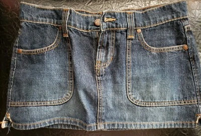 Denim asfalto azul micro mini talla 5 bolsillos de carga vintage Foto 1 de 4