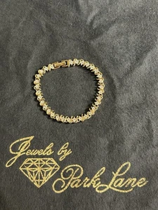 Park Lane signiertes Tennisarmband Impression oval CZ goldfarben 7,5" J117 - Bild 1 von 11