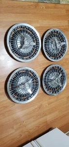CHEVROLET 1964-1967  IMPALA - NOVA WIRE HUBCAPS WITH SPINELS-GREAT CONDITION - Picture 1 of 10