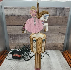 Mr Christmas Barbie Carousel Tree Topper 1997 Tested Working Vintage * READ - Picture 1 of 16