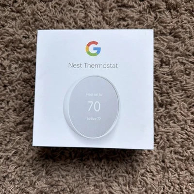 Google Nest Smart Thermostat, Snow - GA01334-US - Image 1 of 4