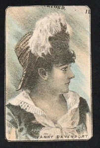 Victorian Trade Card Cutout - Fanny Davenport, Actress - Late 1800's. - Picture 1 of 2
