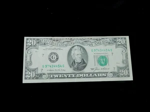 1985 $20 Federal Reserve Note w/ 100% Reverse Overprint Mint Error - Picture 1 of 4