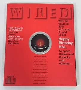 WIRED MAGAZINE VOL. 5 #1 2001 HAL 9000 KUBRICK CLARKE AI (1997) - Imagen 1 de 4