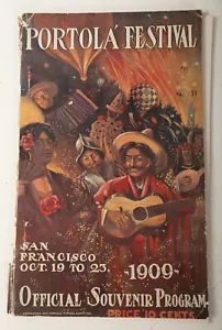 1909 Portola Festival (R3E) Original Programm (JSF6) San Francisco seltenes 1. Bier - Bild 1 von 24