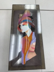 1988 Ned Moulton signierte Rag Time Rose Plexiglas Wandskulptur im Etui - Bild 1 von 12