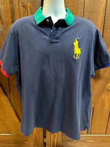 Camisa Polo Ralph Lauren Para Hombre Big Pony Azul Marino Talla XXL - Imagen 1 de 10