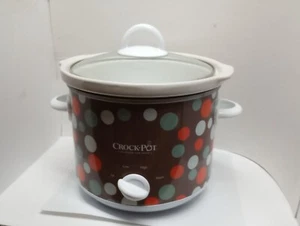 RARE POLKA DOT Crock-Pot 3 Quart w/ Glass Lid Slow Cooker SCR300-PK - Picture 1 of 7