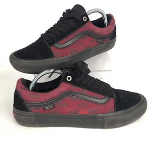 Vans Pro Lo Top Burgundy Suede Canvas Skate Shoes Men's 8.5 - Picture 1 of 8