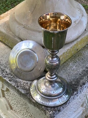 Epoque Charles X & Calice & Orfèvrerie Sacré & Patène & Liturgie & Art Sacré  - Photo 1/4