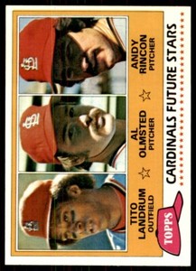 1981 Topps Cardinals Future Stars - Tito Landrum/Al Olmsted/Andy Rincon Rookie