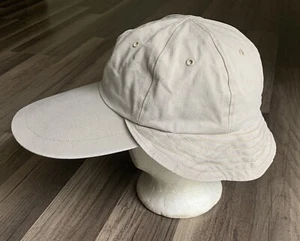 Vintage Shade Shack Sportsman Twill Long Bill Cap Fishing Hat Made In USA Khaki - Picture 1 of 8