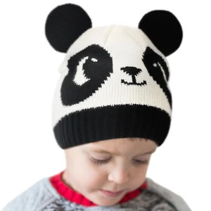 Animal Beanie, Panda Hat, Kids Halloween Fluffy Cute Beanie With Ears, Winter - Picture 1 of 7