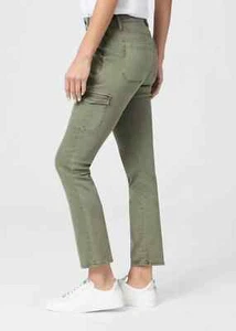 NEW PAIGE JOLIE PANTS VINTAGE IVY GREEN SLIM SKINNY CARGO STRETCH SIZE 28 *Q2 - Picture 1 of 5
