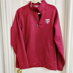 Men's Texas A&M Maroon Pullover Jacket Size MD - Picture 1 of 6