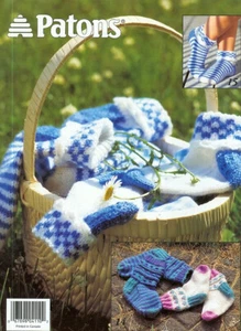 Knitting PATTERNS Family Pull Up Socks Patons 590 Cable Lace Fair Isle Argyle - Picture 1 of 7