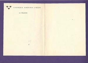 MS Gripsholm unbenutzte Ganzsachenseite - Swedish America Line - Bild 1 von 1