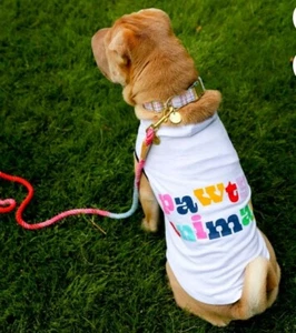 Packed Party Dog Hoodie Medium Shirt Pawty Animal 17” White Multicolored Pets - Picture 1 of 10
