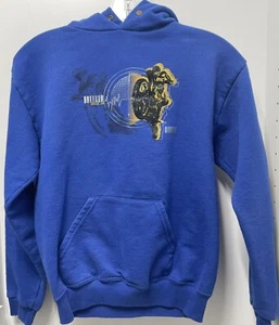 Ripcord Blue Hoodie Kids 10/12 Blue Motorcycle - Picture 1 of 4