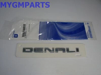GMC SIERRA CANYONCHROME "DENALI" TAILGATE EMBLEM 2015-2017 NEW OEM GM   20930232 - Image 1 of 3