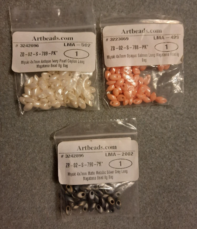 BRAND NEW MIYUKI MAGATAMA BEADS-24 GMS, THREE COLORS - Image 1 of 1