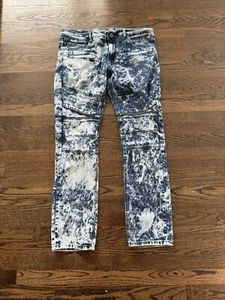 A Tiziano Jeans Mens 36 Blue Denim Cotton Hip Hop Zipper - Picture 1 of 12