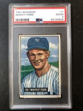 1951 Bowman WHITEY FORD PSA 2 card #1 RC HOF Yankees STRICT New PSA GRADED