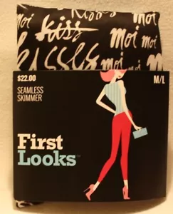 Hue First Look Seamless Skimmer Leggings Kiss Script Graphics Size M/L - Picture 1 of 2