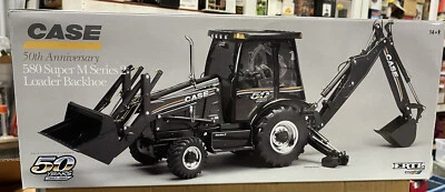 ERTL Case 580 Super M Series 2 Loader Backhoe Black 50th Anniversary 1/16 NIB - Image 1 of 4