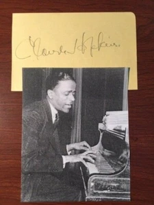 CLAUDE HOPKINS SIGNIERTER SLIP, AMERICAN JAZZ STRIDE PIANIST & BANDLEADER - Bild 1 von 1