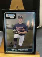 CORY RASMUS 2006 Bowman Chrome Draft AUTOGRAPH Rookie Card SP #DP78 BRAVES