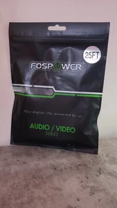 FosPower 25FT 24k Gold Plated 3.5mm AUX Stereo M/M 2 RCA Male Audio Cable Y Cord - Picture 1 of 2