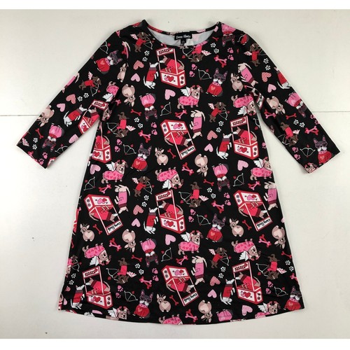 Vestito Abito Lavoro Maglia Cani Baciare Cuori Amore San Valentino Donna Taglia S