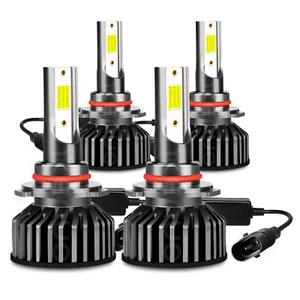 9005 9006 LED Headlights Kit Front Bulbs 6000K High Low Beam Super White Bright - Picture 1 of 117