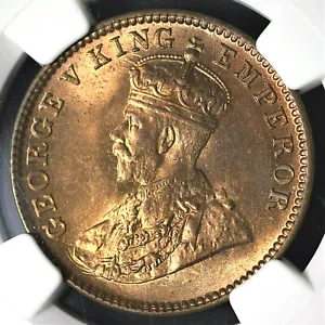 India British 1929(C) 1/4 Anna NGC MS64RB Certified - Picture 1 of 3