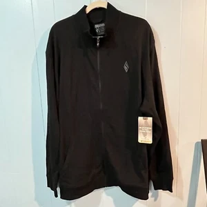 NWT Skechers Mens 3XL Jacket Hoodless Hoodie Full Zip Black Casual GoWalk Lounge - Picture 1 of 9