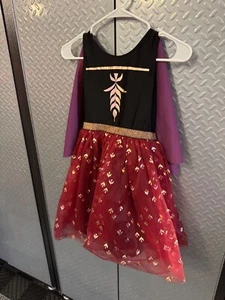 Disney Frozen II Anna Costume Dress With Cape Size XL Girls Sparkly Skirt - Picture 1 of 3