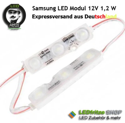 10 x High Power LED Modul Kette 1,2 Watt 12V IP65 160 Grad Strahlwinkel Samsung - Bild 1 von 4