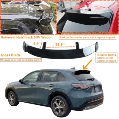 Fits 2023-2025 Honda HR-V Glossy Black GT-Style Rear Roof Spoiler Wing Universal - Изображение 1 из 4