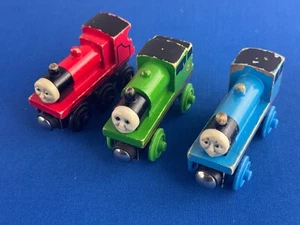 EDWARD + JAMES + PERCY (1996) No name on bottom editions! Thomas Wooden Railway - Picture 1 of 8