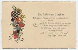 Vtg. MY VALENTINE MOTHER Valentine's Day Card - Picture 1 of 2