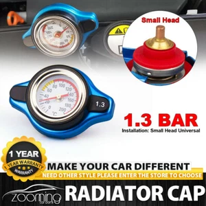 1.3 Bar New Small Head Thermostat Radiator Cap Cover w/Water Temperature Gauge - Picture 1 of 8